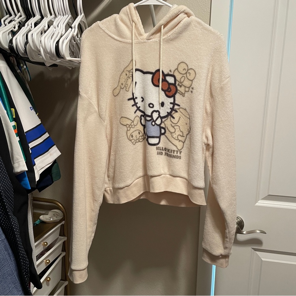 Sanrio Cream Hello Kitty Hoodie Sweater